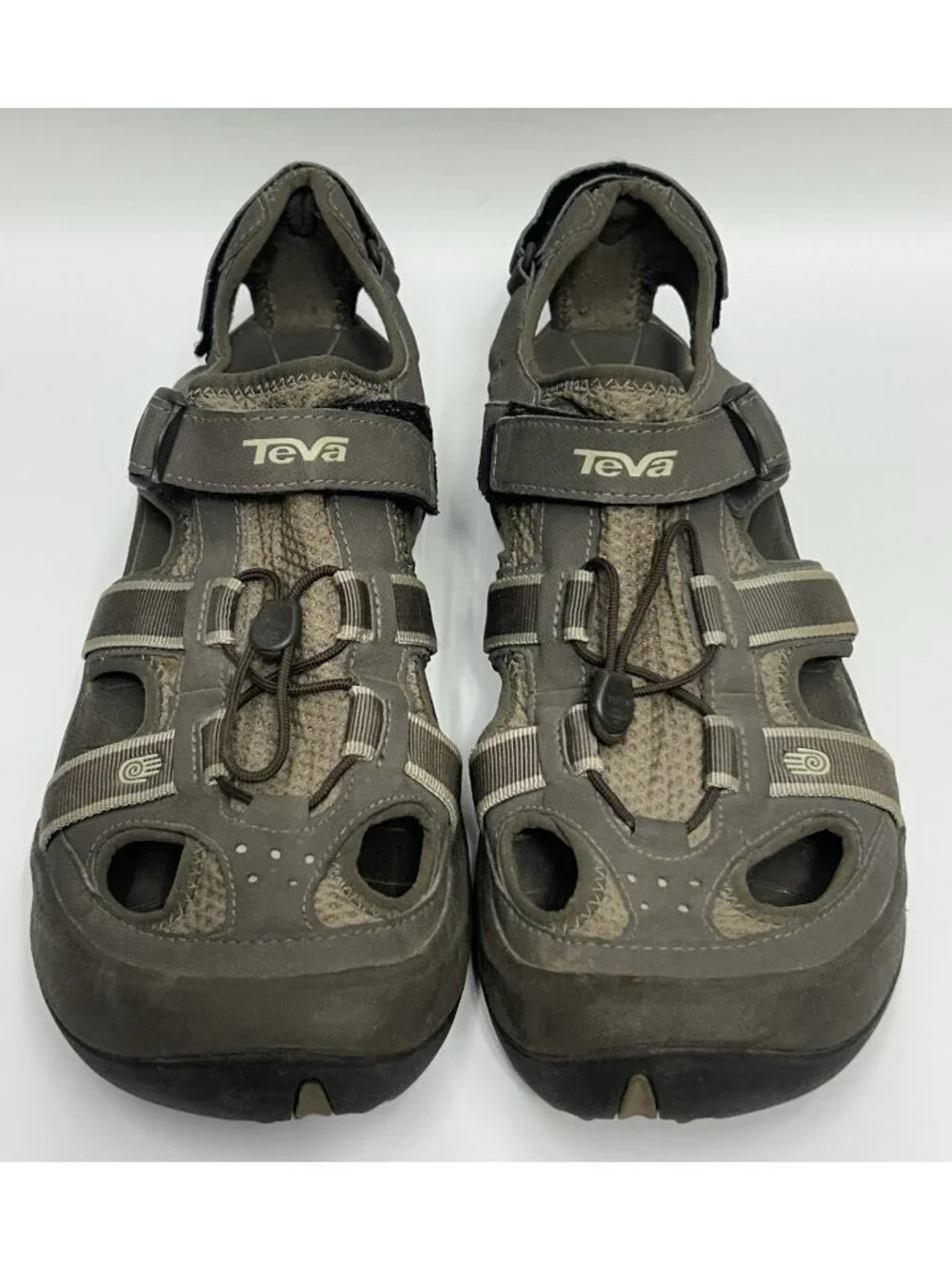 TEVA OMNIUM 2 Men’s Sandals Sz 13 Leather Water Shoes Hiking Outdoor Closed Toe